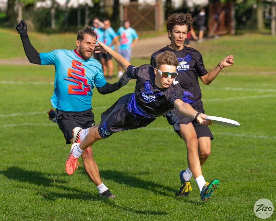 Karol Śluzar (Ravens Wrocław Junior) na Wroc-Series Liga ultimate frisbee